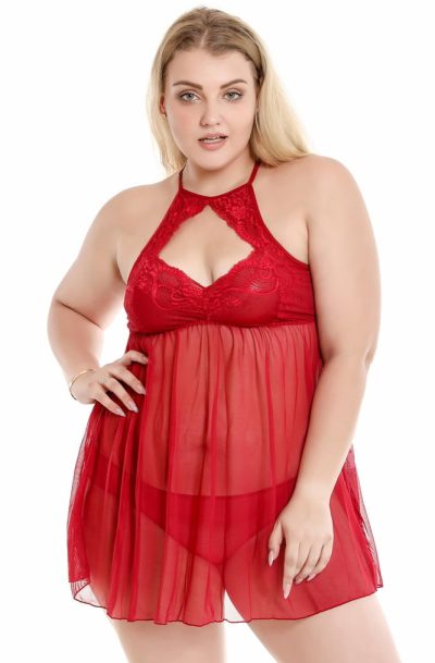 Accueil 15 nuisette babydoll rouge dieppe