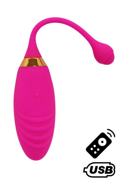 SUNDAY, Un ?uf vibrant USB avec tlcommande, dans un silicone mdical doux et rainur