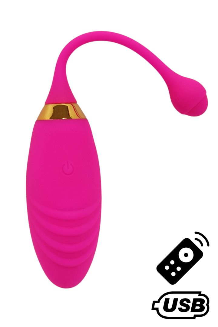 SUNDAY, Un ?uf vibrant USB avec tlcommande, dans un silicone mdical doux et rainur 1 SUNDAY, Un ?uf vibrant USB avec tlcommande, dans un silicone mdical doux et rainur