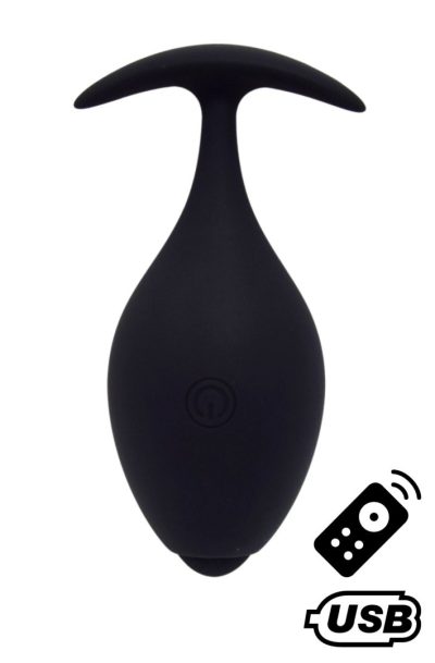 BABA, Plug vibrant anal noir USB, avec tlcommande