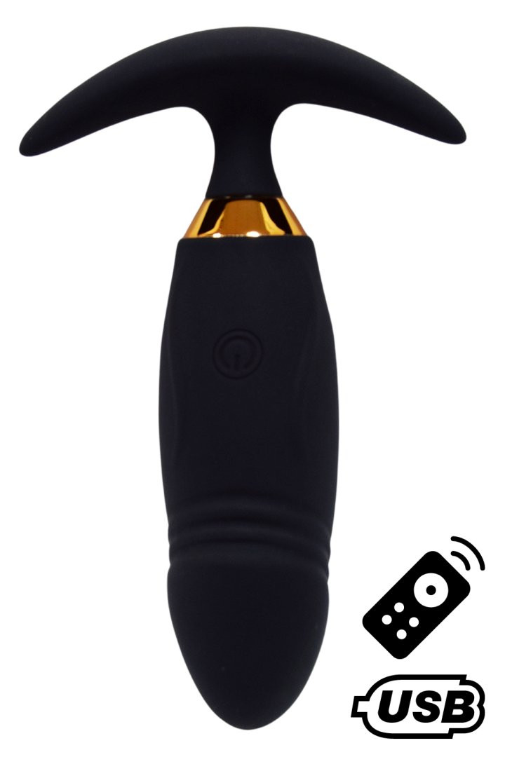 PEACH, Plug Vibrant noir long USB avec tlcommande, dans un silicone mdical doux et lisse 1 PEACH, Plug Vibrant noir long USB avec tlcommande, dans un silicone mdical doux et lisse