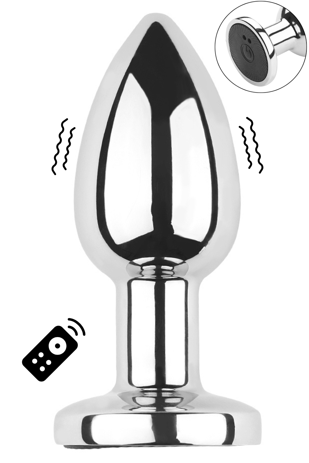 Plug vibrant acier inoxydable anal taille S avec tlcommande, USB BOOTY 1 Plug vibrant acier inoxydable anal taille S avec tlcommande, USB BOOTY