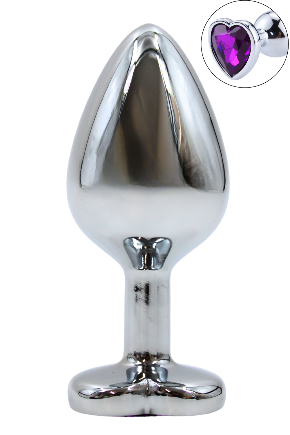 Plug bijou en aluminium bijou coeur violet Medium LOVELY 1 Plug bijou en aluminium bijou coeur violet Medium LOVELY