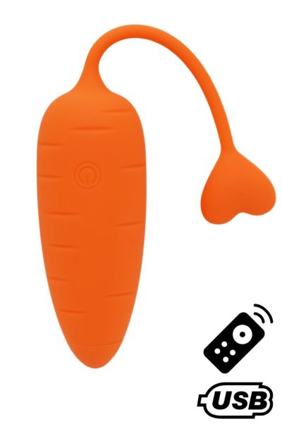 CARROT, Un ?uf vibrant avec tlcommande, couleur et forme Carotte en silicone mdical