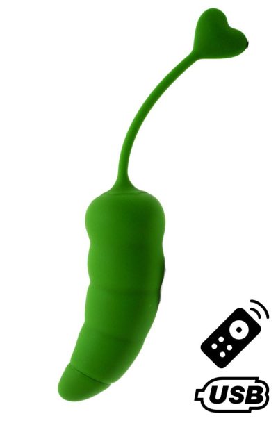 PIMENTO, Un ?uf vibrant avec tlcommande, couleur et forme Piment en silicone mdical