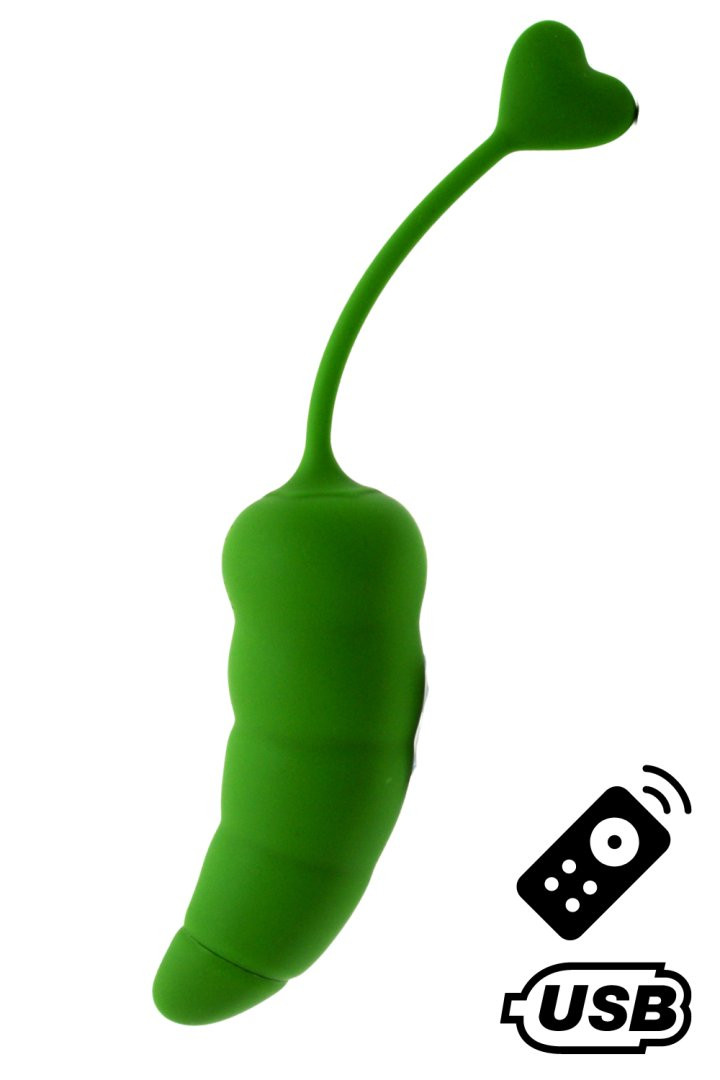 PIMENTO, Un ?uf vibrant avec tlcommande, couleur et forme Piment en silicone mdical 1 PIMENTO, Un ?uf vibrant avec tlcommande, couleur et forme Piment en silicone mdical