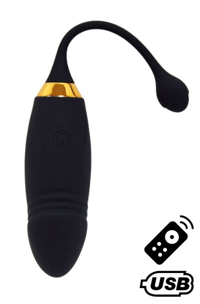HAPPY, Un ?uf vibrant long USB avec tlcommande, dans un silicone mdical doux et lisse
