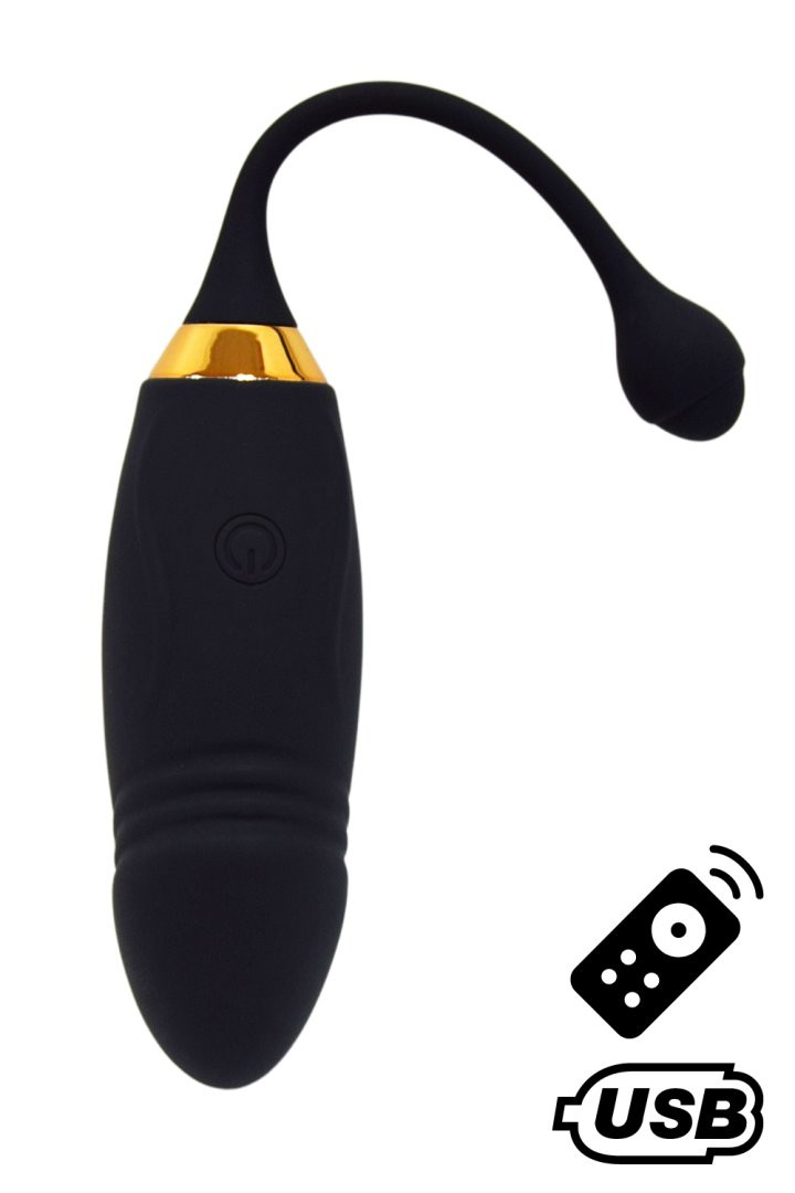 HAPPY, Un ?uf vibrant long USB avec tlcommande, dans un silicone mdical doux et lisse 1 HAPPY, Un ?uf vibrant long USB avec tlcommande, dans un silicone mdical doux et lisse