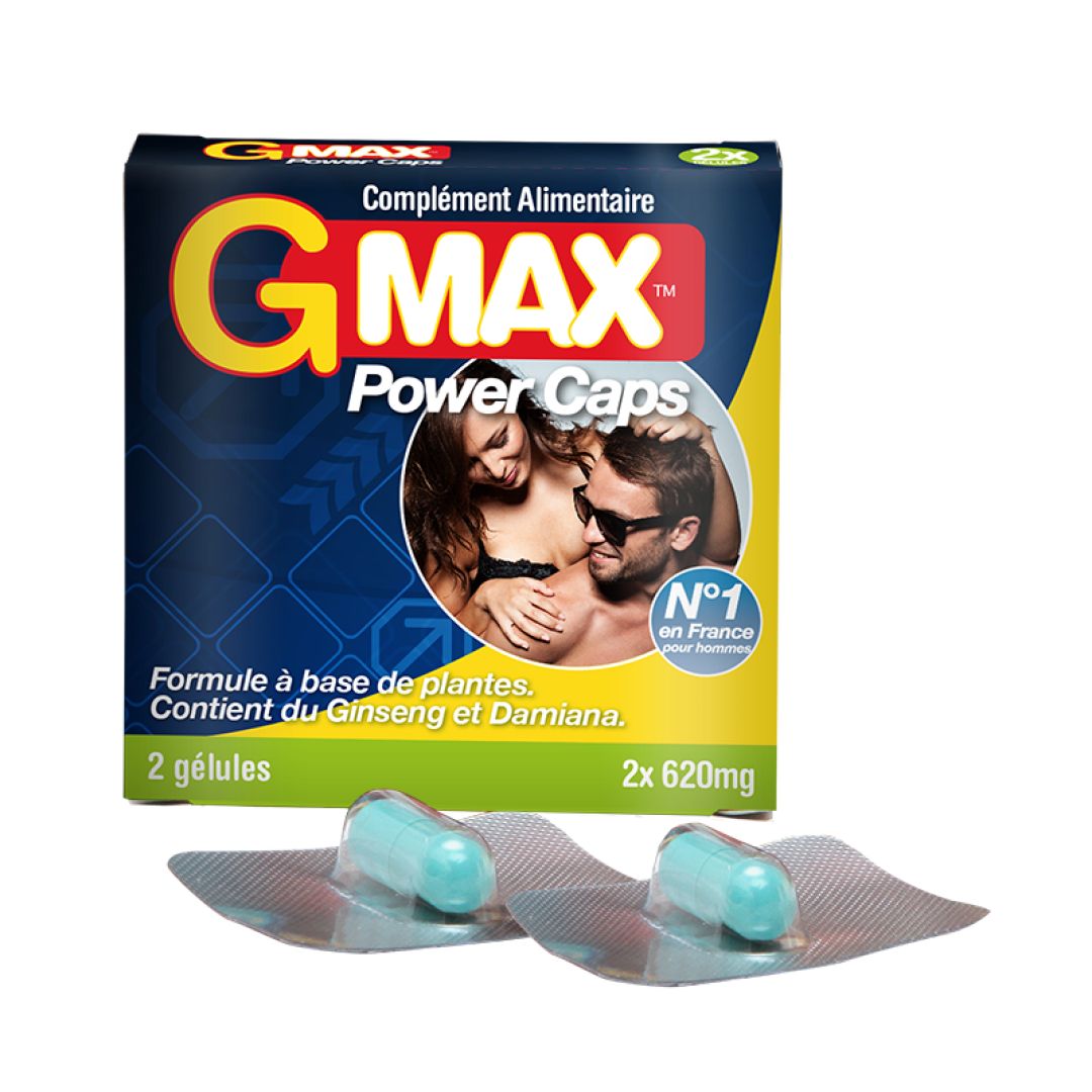 Gmax Power Caps Homme - 2 glules 1 Gmax Power Caps Homme - 2 glules