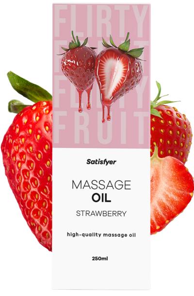Huile de massage Fraise 250 ml Satisfyer Contenance : 250 ML, Parfum : Fraise