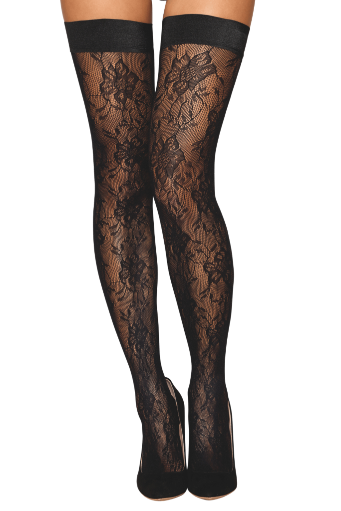 Accueil 15 Bas autofixant fantaisie noir Taille : Taille Unique - OS, Couleur : Noir