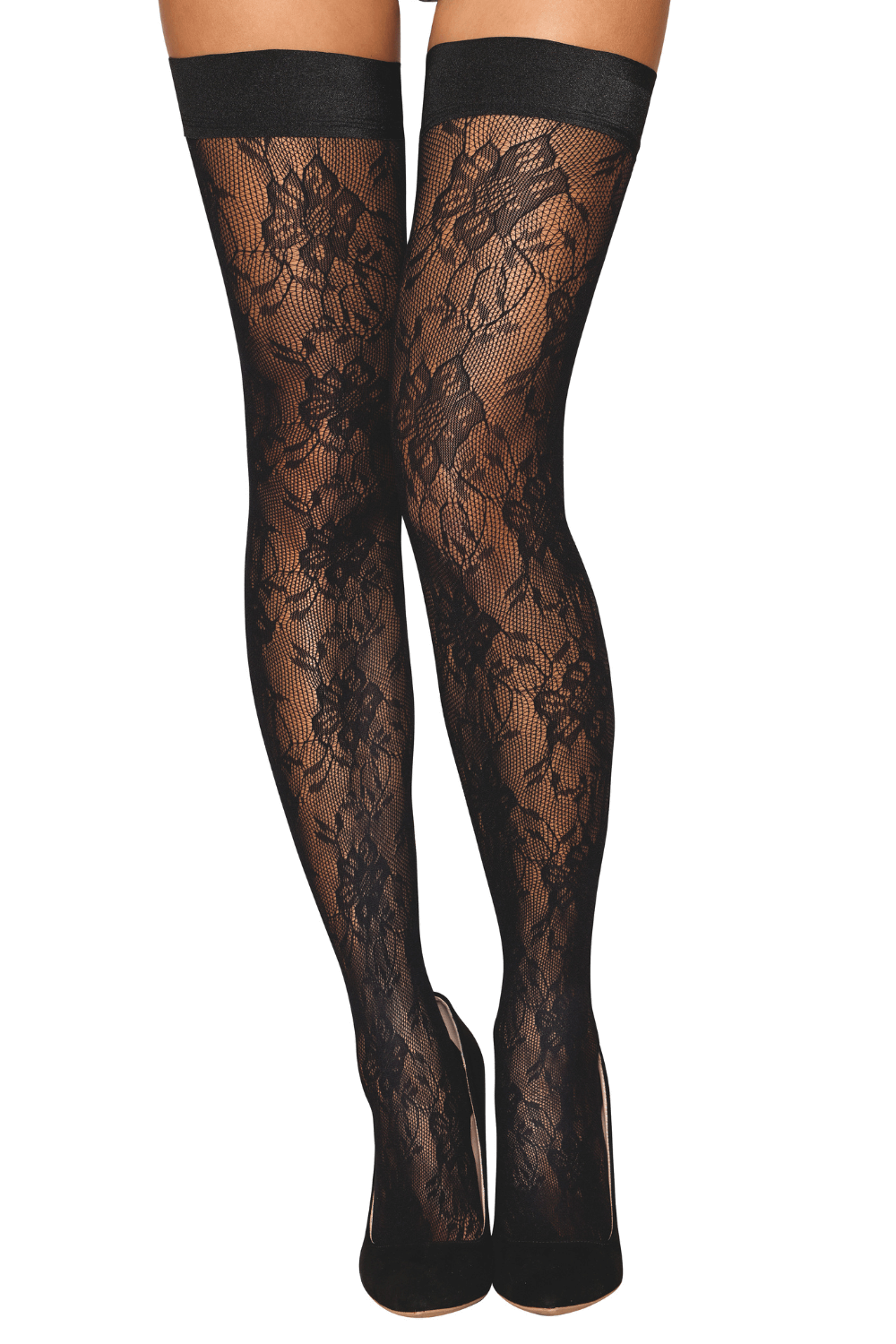 Bas autofixant fantaisie noir Taille : Taille Unique - OS, Couleur : Noir 1 Bas autofixant fantaisie noir Taille : Taille Unique - OS, Couleur : Noir