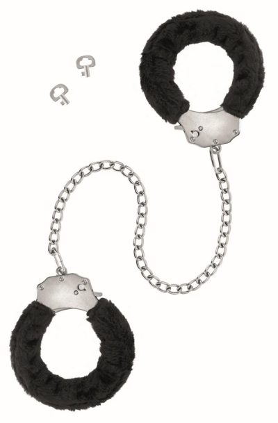 Menottes pour chevilles avec fourrure pour débutant Couleur : Noir