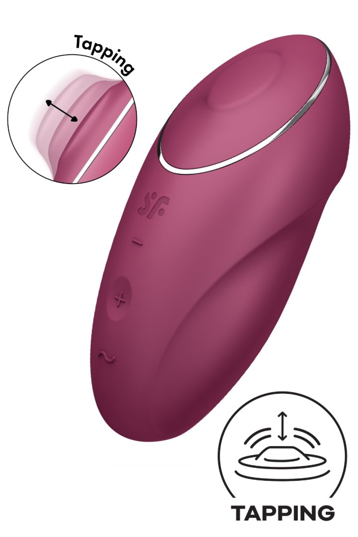 Vibromasseur à poser, stimulateur clitoridien rouge Tap & Climax 1 Satisfyer Couleur : Rouge 1 Vibromasseur à poser, stimulateur clitoridien rouge Tap & Climax 1 Satisfyer Couleur : Rouge