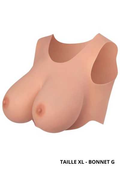 Buste seins réaliste couleur peau claire Taille XL Bonnet G Taille : XL - Bonnet G 90 à 125