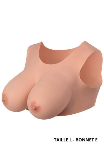 Buste seins réaliste couleur peau claire Taille L Bonnet E Taille : L - Bonnet E 90 à 125