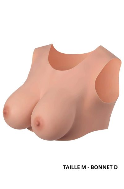 Buste seins réaliste couleur peau claire Taille M Bonnet D Taille : M - Bonnet D 90 à 120