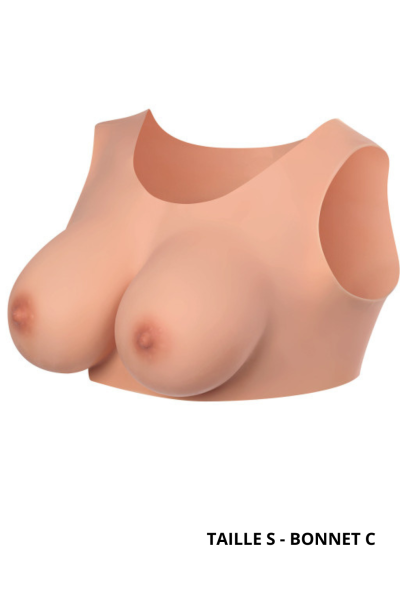 Accueil 16 Buste seins réaliste couleur peau claire Taille S Bonnet C Taille : S - Bonnet C 85-110