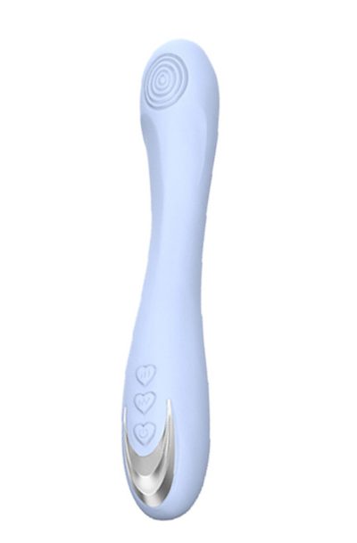Vibromasseur silicone 10 modes de vibration USB bleu Couleur : Bleu