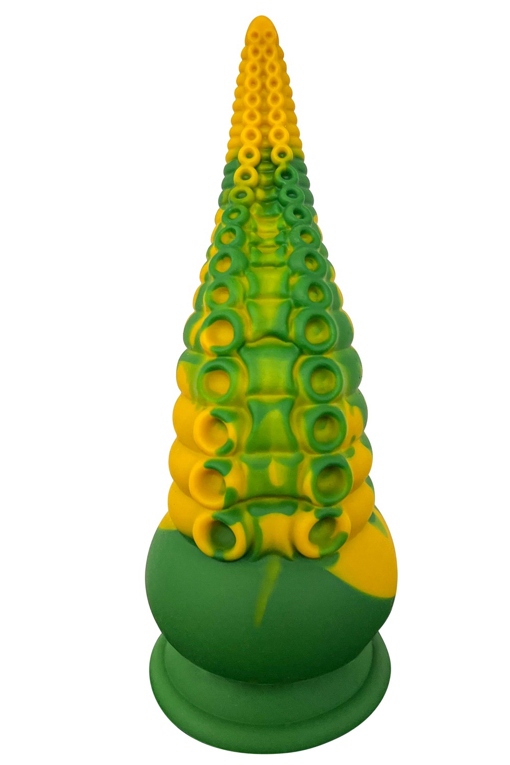 Gode ventouse tentacule Kraken 21 cm vert et jaune Couleur : Vert/Jaune 1 Gode ventouse tentacule Kraken 21 cm vert et jaune Couleur : Vert/Jaune