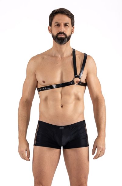 Accueil 18 Harnais homme simili cuir double lanières sur épaule Taille : Taille unique, Couleur : Noir