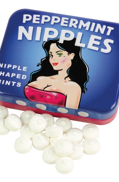 Boite de bonbons à la menthe en forme de seins, sans sucre Contenance : Par 1