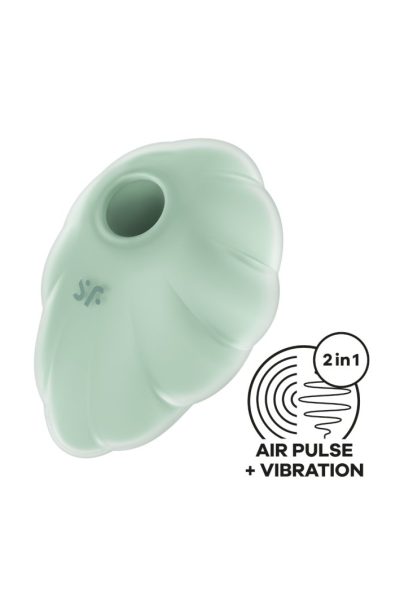 Stimulateur clitoridien par onde de pression sans contact et par vibration USB vert menthe, Cloud Dancer Satisfyer Couleur : Vert