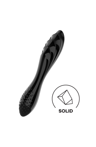 Gode en verre noir haute qualité Dazzling Crystal 1 Satisfyer Couleur : Noir