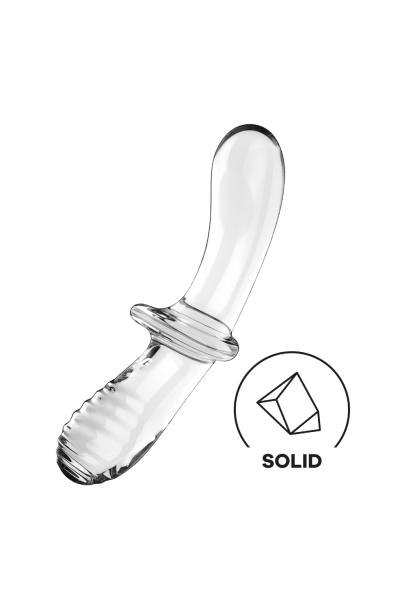 Accueil 17 Gode en verre borosilicaté massif transparent Double Crystal Satisfyer Couleur : Transparent