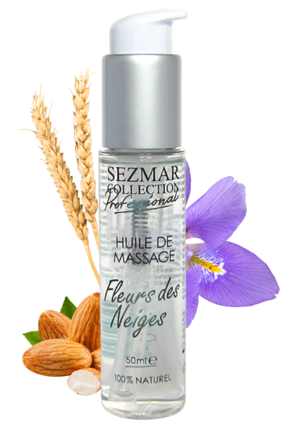 Huile de massage professionnelle Fleurs des Neiges 100% naturelle 50 ml Contenance : 50 ML