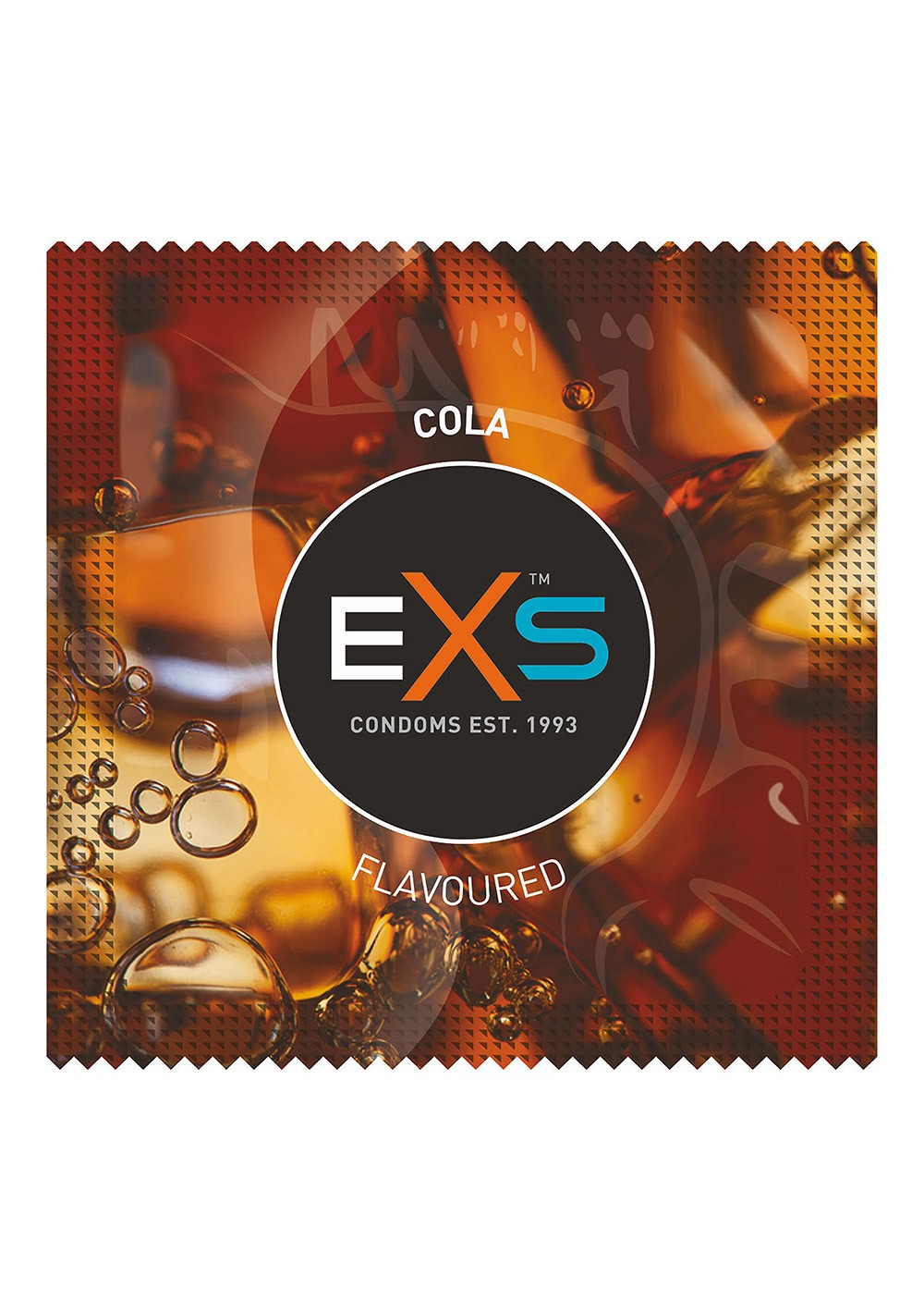 Préservatifs x2 lubrifiés en latex goût cola 54mm Taille : TU 1 Préservatifs x2 lubrifiés en latex goût cola 54mm Taille : TU