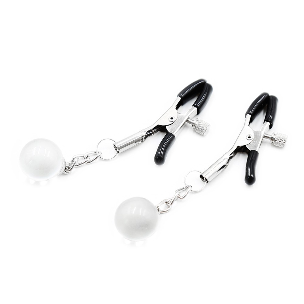 Pinces à seins réglables avec bijoux Taille : TU - OS 1 Pinces à seins réglables avec bijoux Taille : TU - OS