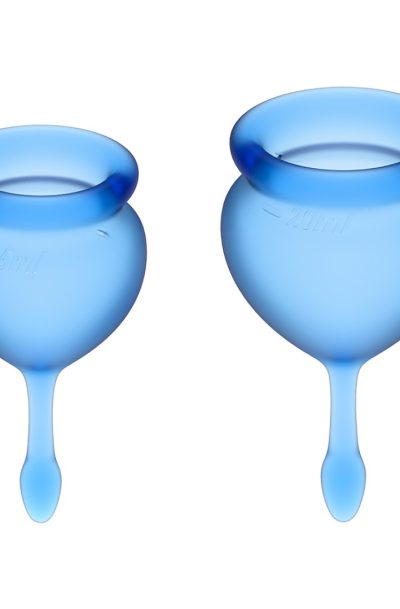 2 coupes menstruelles Satisfyer Dark Bleu FEEL GOOD Couleur : Bleu