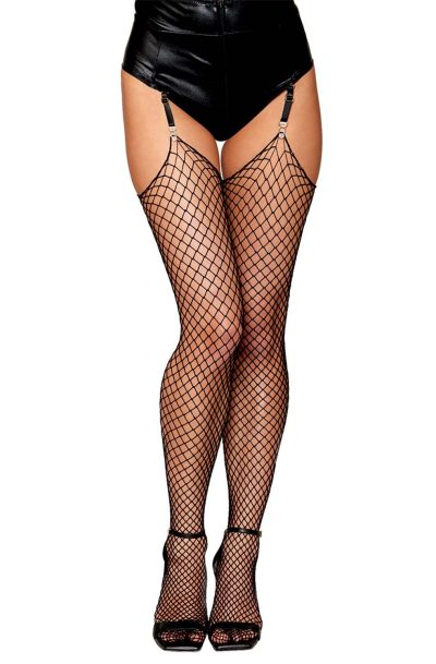 Accueil 19 Bas noir en filet large Taille : Taille Unique - OS, Couleur : Noir