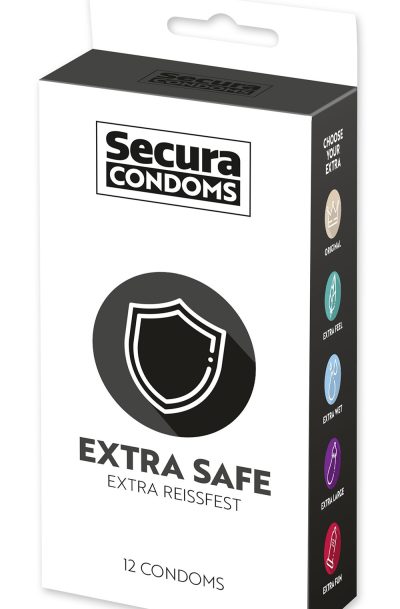 Accueil 16 Préservatifs lubrifiés, plus épais, en latex x12 avec réservoir Extra Safe 53 mm Contenance : Boite de 12