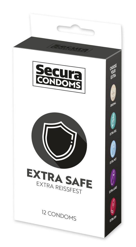 Accueil 14 Préservatifs lubrifiés, plus épais, en latex x12 avec réservoir Extra Safe 53 mm Contenance : Boite de 12