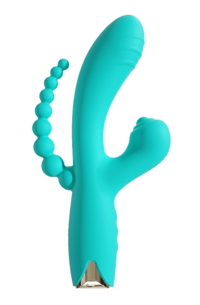 Accueil 12 Vibromasseur triple stimulation USB turquoise Snappy Bunny Couleur : Turquoise