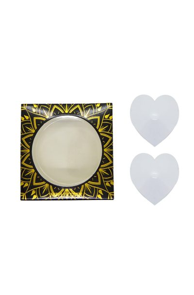 Accueil 15 Nipple Métal blanc Cache tétons cœur Couleur : Blanc