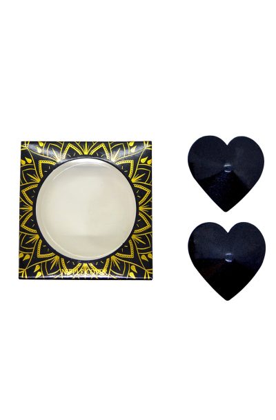 Accueil 12 Nipple Métal noir Cache tétons cœur Couleur : Noir