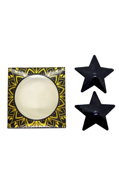 Nipple Métal noir Cache tétons d'étoile Couleur : Noir