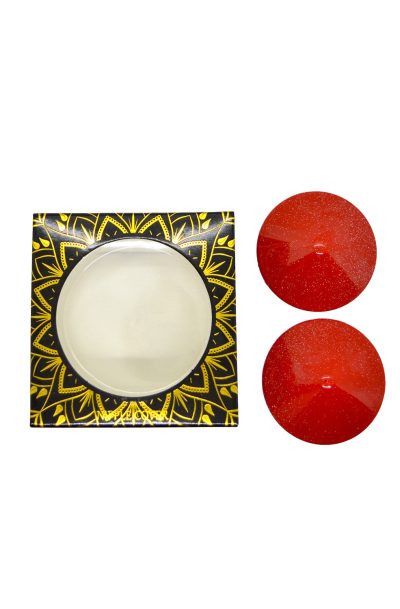 Accueil 17 Nipple Métal rouge Cache tétons cône Couleur : Rouge