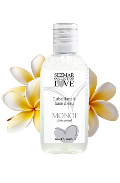 Lubrifiant à base d'eau 100% naturel Monoï 90 ml Contenance : 90 ML, Parfum : Monoï