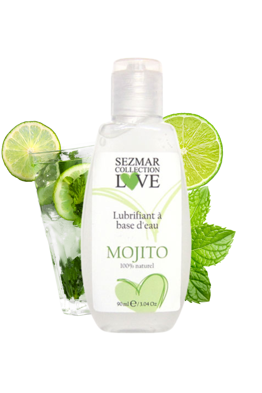Lubrifiant à base d'eau 100% naturel Mojito 90 ml Contenance : 90 ML, Parfum : Mojito 1 Lubrifiant à base d'eau 100% naturel Mojito 90 ml Contenance : 90 ML, Parfum : Mojito