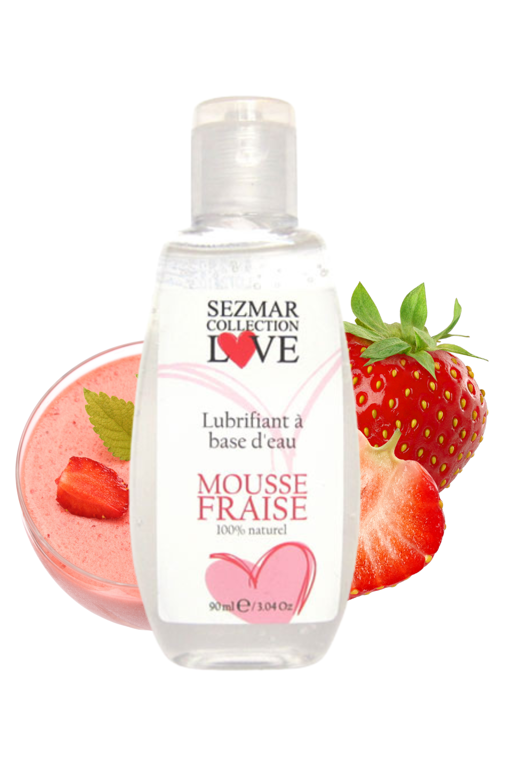 Lubrifiant à base d'eau 100% naturel Mousse fraise 90 ml Contenance : 90 ML, Parfum : Mousse Fraise 1 Lubrifiant à base d'eau 100% naturel Mousse fraise 90 ml Contenance : 90 ML, Parfum : Mousse Fraise