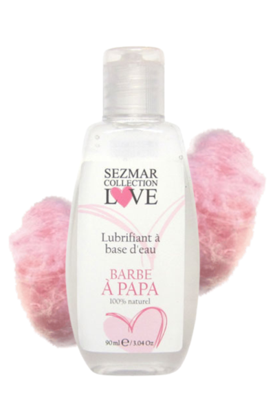 Accueil 12 Lubrifiant à base d'eau 100% naturel Barbe à Papa 90 ml Contenance : 90 ML, Parfum : Barbe a papa