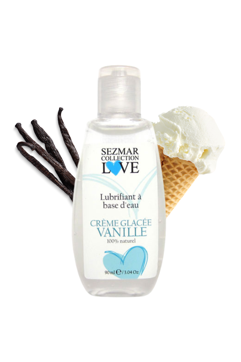 Lubrifiant à base d'eau 100% naturel Crème glacée vanille 90 ml Contenance : 90 ML, Parfum : Crème glaçée vanille 1 Lubrifiant à base d'eau 100% naturel Crème glacée vanille 90 ml Contenance : 90 ML, Parfum : Crème glaçée vanille