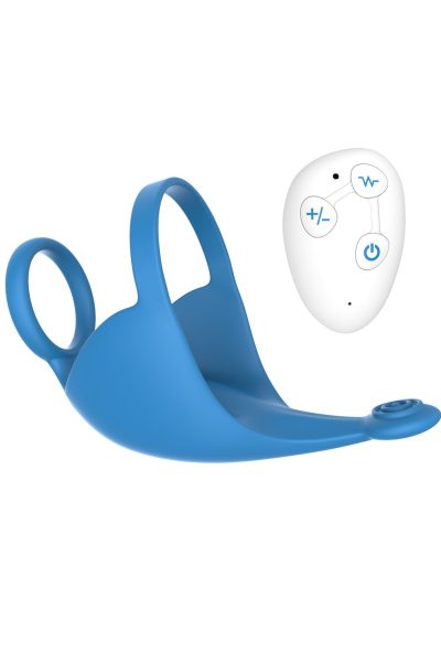 Vibrateur / Masseur de testicule télécommandé, USB waterproof Couleur : Bleu