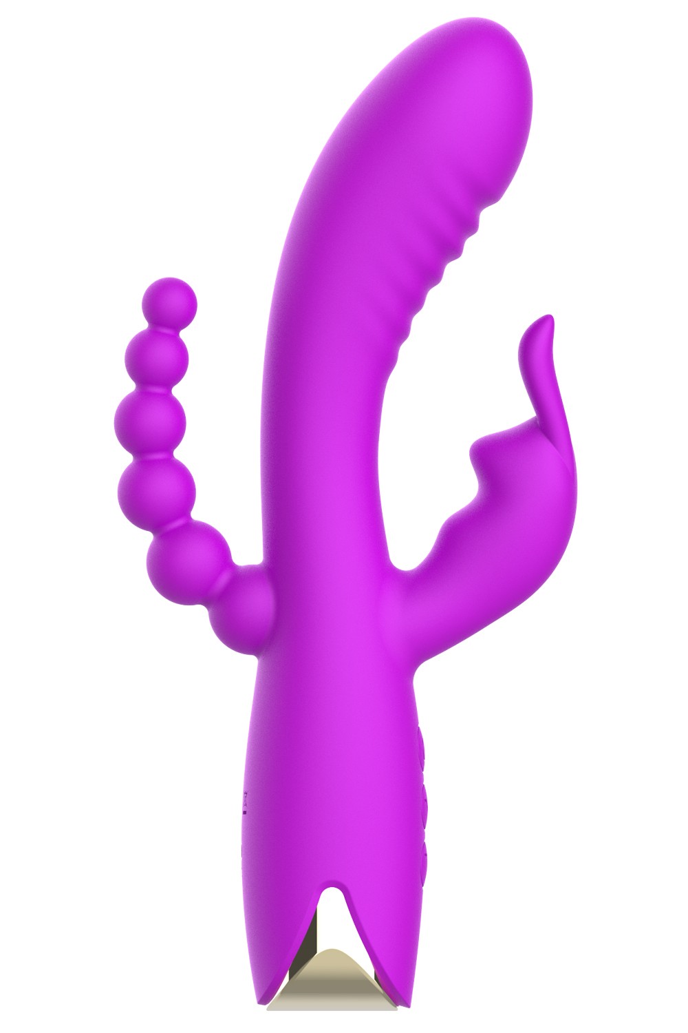 Vibromasseur triple stimulation très puissant violet USB Couleur : Violet 1 Vibromasseur triple stimulation très puissant violet USB Couleur : Violet