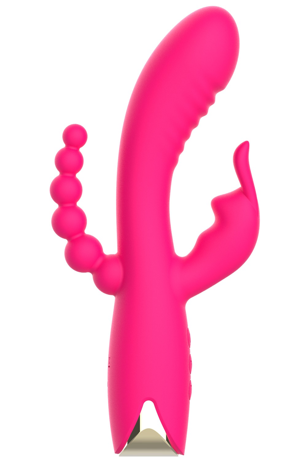 Vibromasseur triple stimulation très puissant rose USB Couleur : Rose 1 Vibromasseur triple stimulation très puissant rose USB Couleur : Rose
