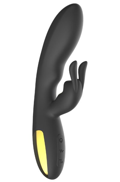 Vibromasseur rabbit noir Luxe très puissant, USB Couleur : Noir